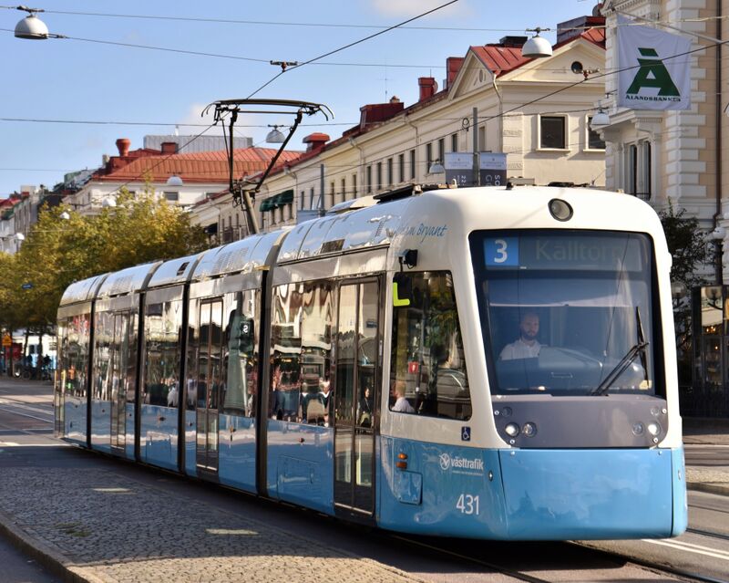 Spårvagn på Kungsportsavenyn i Göteborg
