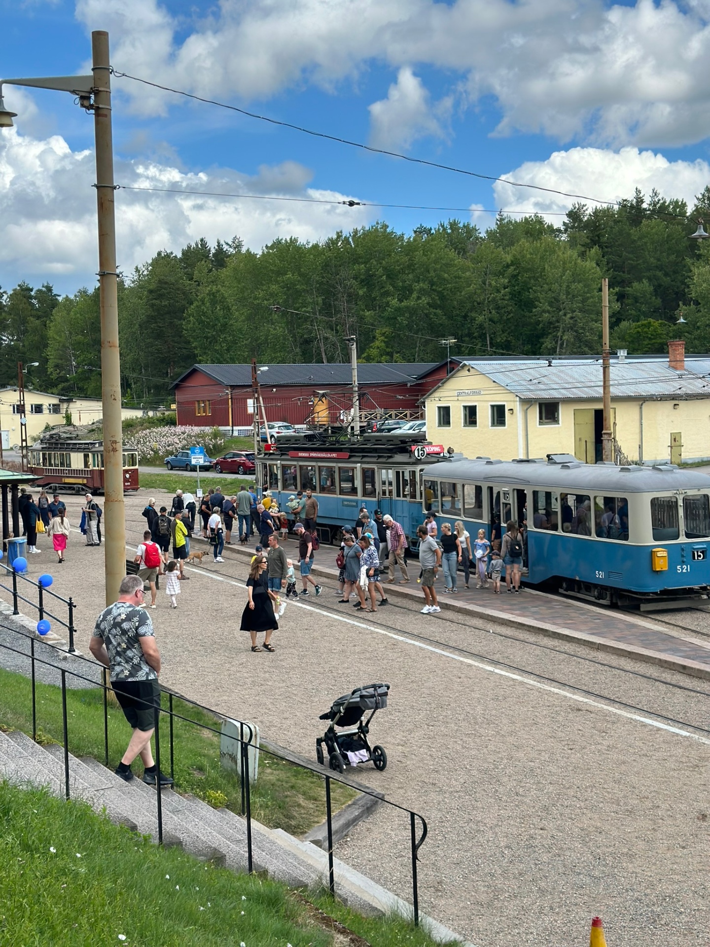 Besökare på Museispårvägen Malmköping